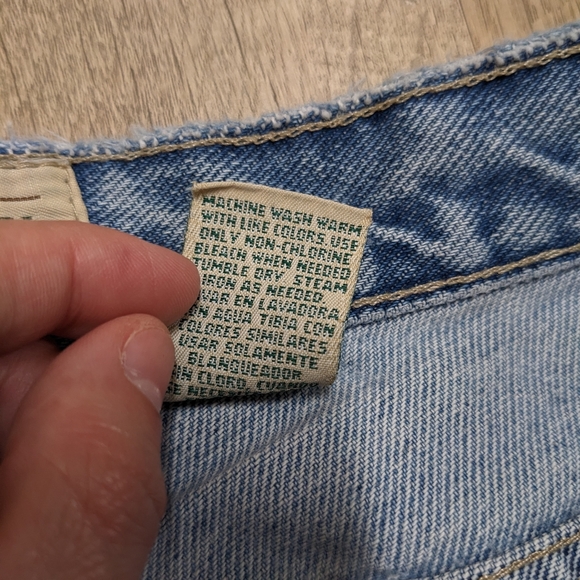 St. John's Bay Distressed Grunge Denim 90's Look Pencil Skirt - Picture 7 of 14